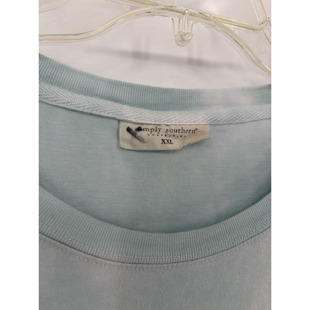 Simply Southern Women’s Top Sea Turtle Conserve & Protect Beach Scene XXL Preppy - Picture 7 of 7